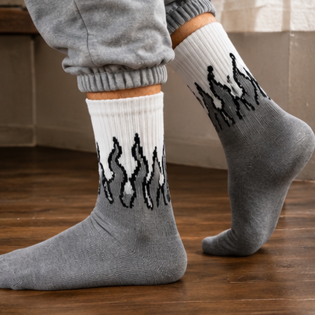 Fire Socks - Grey