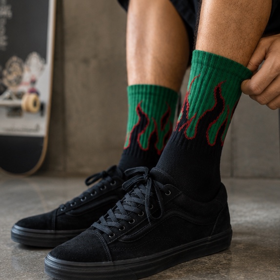 Fire Socks - Green